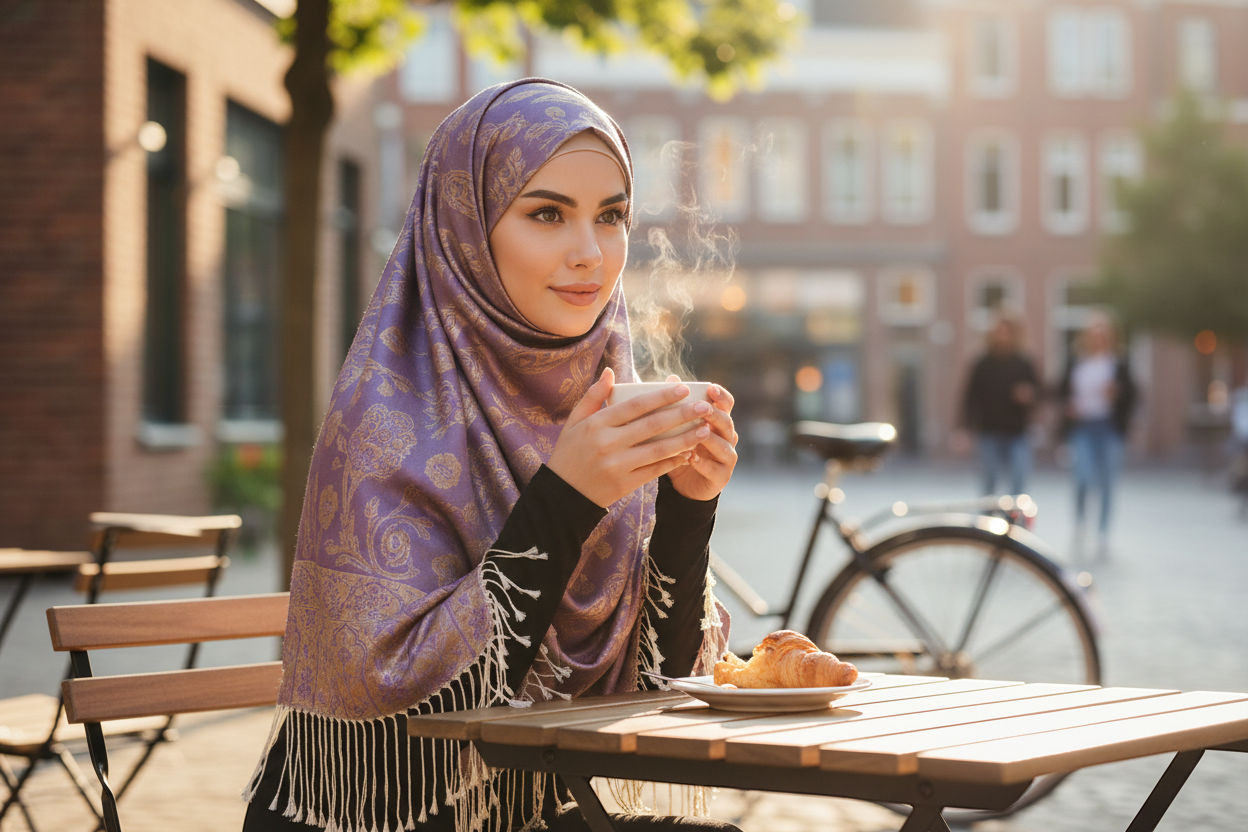 Lavender Silk Hijab
